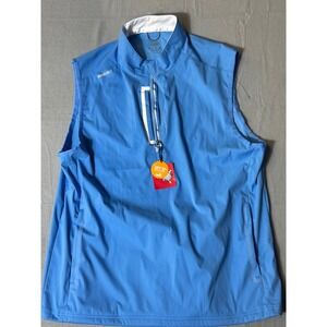 Puma Golf Momentum Wind Vest 622749 03 Regal Blue White Glow Mens XL UPF 50+